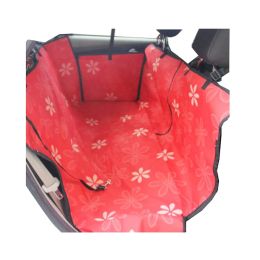 Luxurious Waterproof Pet Car Seat Cover Pet Mat Rear Seat Mat- Red