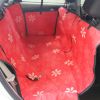 Luxurious Waterproof Pet Car Seat Cover Pet Mat Rear Seat Mat- Red