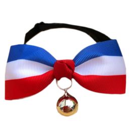 England Style Pet Collar Tie Adjustable Bowknot Cat Dog Collars with Bell-A09