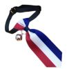 England Style Pet Collar Tie Adjustable Bowknot Cat Dog Collars with Bell-B07