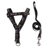 Durable Dog Collar Leash Strap Training Leash Rope Chest Strap For Puppy Pet(15LB), Black Note