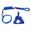 Durable Dog Collar Leash Strap Training Pet Leash Rope Chest Strap For Puppy Pet(12-25LB), BlueA