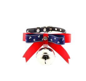 [Achor] Adjustable Bow Tie with Bell Collar for Cat, Dog(Fit 21~26cm Neck)