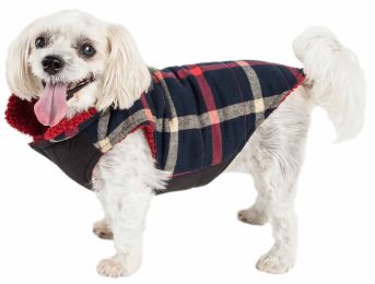 Pet Life  'Allegiance' Classical Plaided Insulated Dog Coat Jacket (Option: X-Small, Khaki)