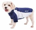 Pet Life  Active 'Barko Pawlo' Relax-Stretch Wick-Proof Performance Dog Polo T-Shirt