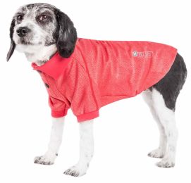 Pet Life  Active 'Fur-Flexed' Relax-Stretch Wick-Proof Performance Dog Polo T-Shirt (Option: X-Small, Orange)