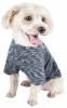 Pet Life  Active 'Warf Speed' Heathered Ultra-Stretch Sporty Performance Dog T-Shirt