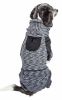 Pet Life  Active 'Downward Dog' Heathered Performance 4-Way Stretch Two-Toned Full Body Warm Up Hoodie