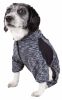 Pet Life  Active 'Downward Dog' Heathered Performance 4-Way Stretch Two-Toned Full Body Warm Up Hoodie