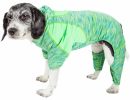 Pet Life  Active 'Downward Dog' Heathered Performance 4-Way Stretch Two-Toned Full Body Warm Up Hoodie