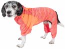 Pet Life  Active 'Downward Dog' Heathered Performance 4-Way Stretch Two-Toned Full Body Warm Up Hoodie