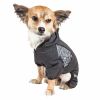 Pet Life  Active 'Pawsterity' Heathered Performance 4-Way Stretch Two-Toned Full Bodied Hoodie