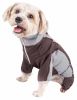 Pet Life  Active 'Warm-Pup' Heathered Performance 4-Way Stretch Two-Toned Full Body Warm Up