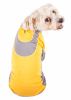 Pet Life  Active 'Warm-Pup' Heathered Performance 4-Way Stretch Two-Toned Full Body Warm Up