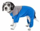 Pet Life  Active 'Embarker' Heathered Performance 4-Way Stretch Two-Toned Full Body Warm Up