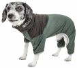 Pet Life  Active 'Embarker' Heathered Performance 4-Way Stretch Two-Toned Full Body Warm Up