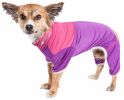 Pet Life  Active 'Embarker' Heathered Performance 4-Way Stretch Two-Toned Full Body Warm Up