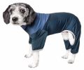 Pet Life  Active 'Embarker' Heathered Performance 4-Way Stretch Two-Toned Full Body Warm Up