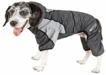 Pet Life  Active 'Fur-Breeze' Heathered Performance 4-Way Stretch Two-Toned Full Bodied Hoodie (Option: X-Small, Burgundy)