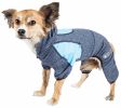 Pet Life  Active 'Fur-Breeze' Heathered Performance 4-Way Stretch Two-Toned Full Bodied Hoodie