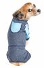 Pet Life  Active 'Fur-Breeze' Heathered Performance 4-Way Stretch Two-Toned Full Bodied Hoodie