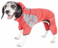 Pet Life  Active 'Fur-Breeze' Heathered Performance 4-Way Stretch Two-Toned Full Bodied Hoodie