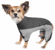 Pet Life  Active 'Chase Pacer' Heathered Performance 4-Way Stretch Two-Toned Full Body Warm Up