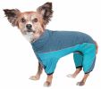 Pet Life  Active 'Chase Pacer' Heathered Performance 4-Way Stretch Two-Toned Full Body Warm Up